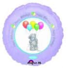 Folieballon Beertje Happy Birthday Lila 45 cm