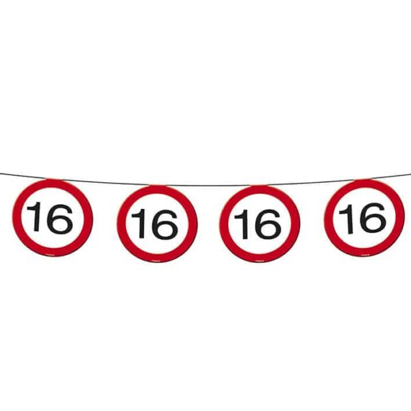 Vlaggenlijn verkeersbord 16 (12 meter)