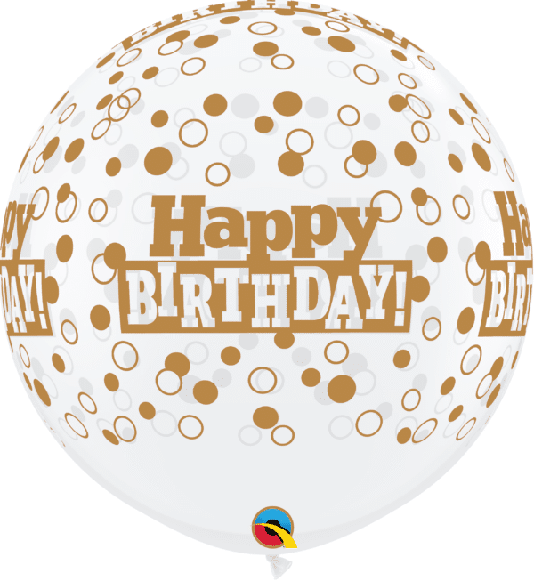 Megaballon Happy Birthday DC opdruk Goud (2st)