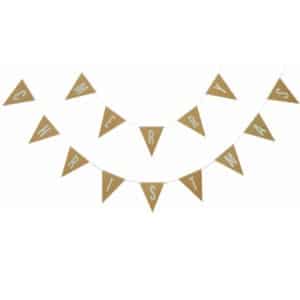 Vlaggenlijn Merry Christmas Zilveren Letters (2,5 meter)