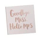 Gastenboek Goodbye Miss Hello Mrs