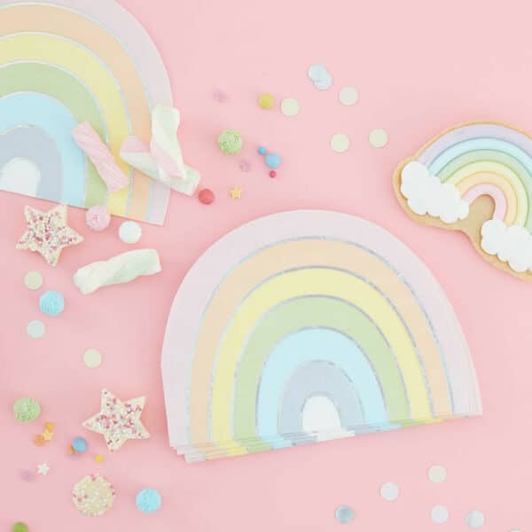 Servetten Regenboog 16x