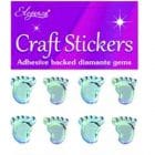 Stickers Baby Voetjes Jongen (Blauw) (per vel)