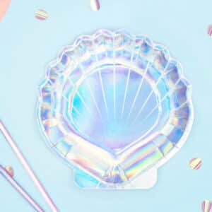 Bordjes Zilver Holographic Schelp