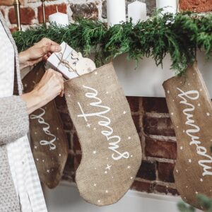 Rustic Christmas - Jute sok met opdruk Sweetie