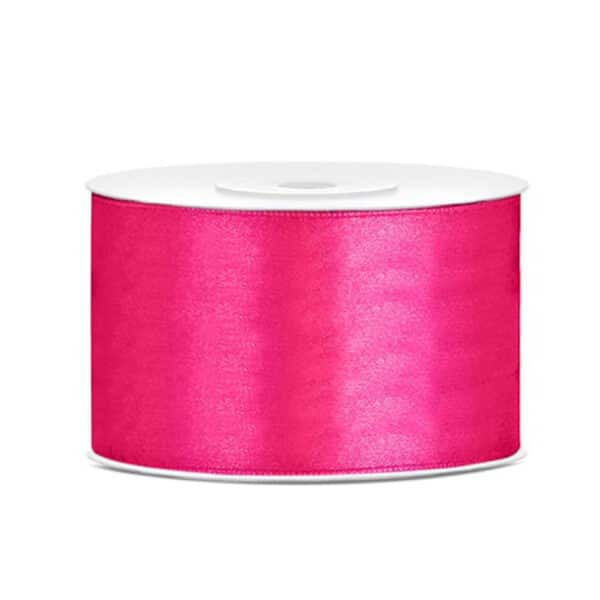 Satijn lint hard roze 38mm/rol 25m