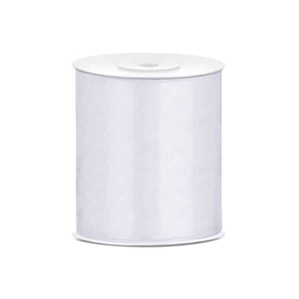 Satijn lint Wit 100mm/rol 25m