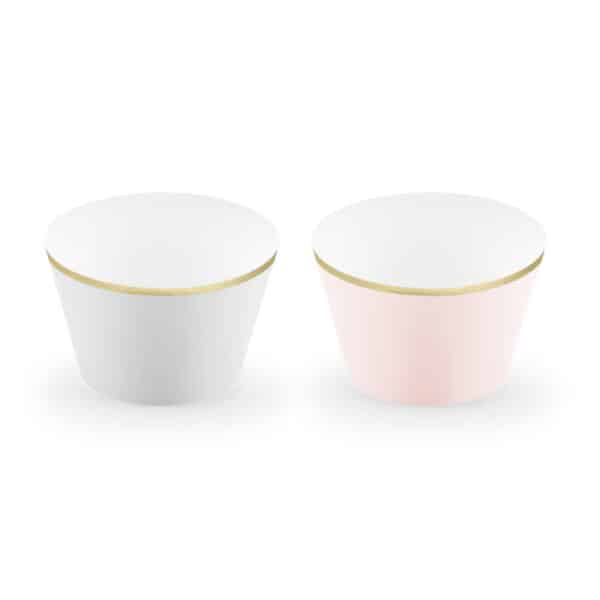 Cupcake vormen - Peach Zilver gold 6 stuks