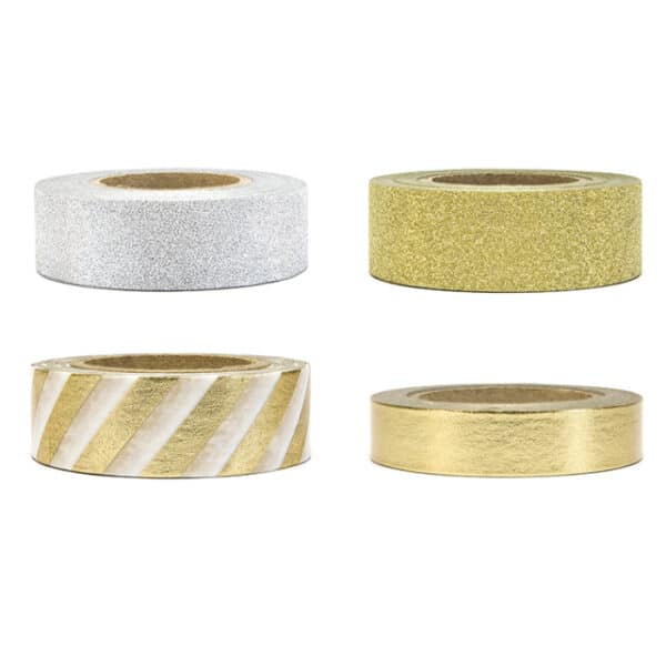 Decoratief DIY Tape - Mix - Goud (4 rollen)