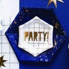 Mini borden Lets Party gold (6 stuks)