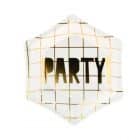 Mini borden Lets Party gold (6 stuks)