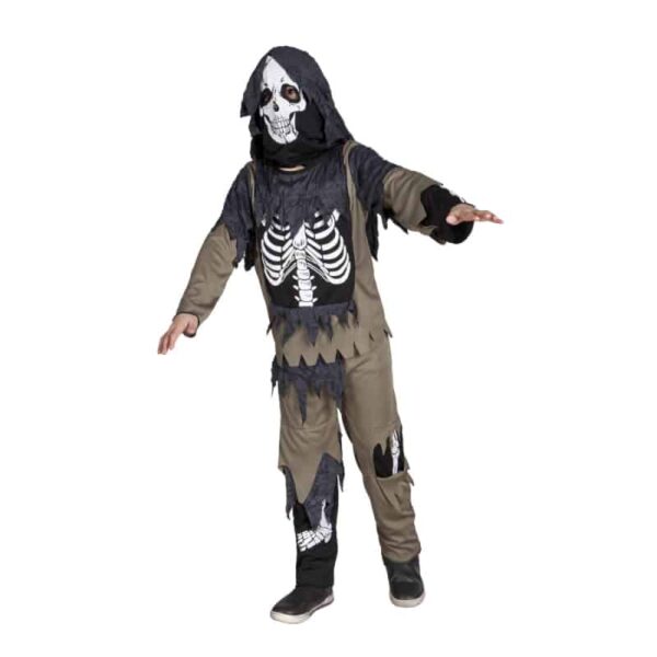 Kinderkostuum Zombie skeleton (10-12 jaar - 152)