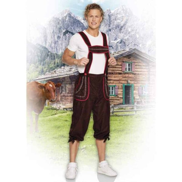 Lederhose Klaus Bruin Maat M/L