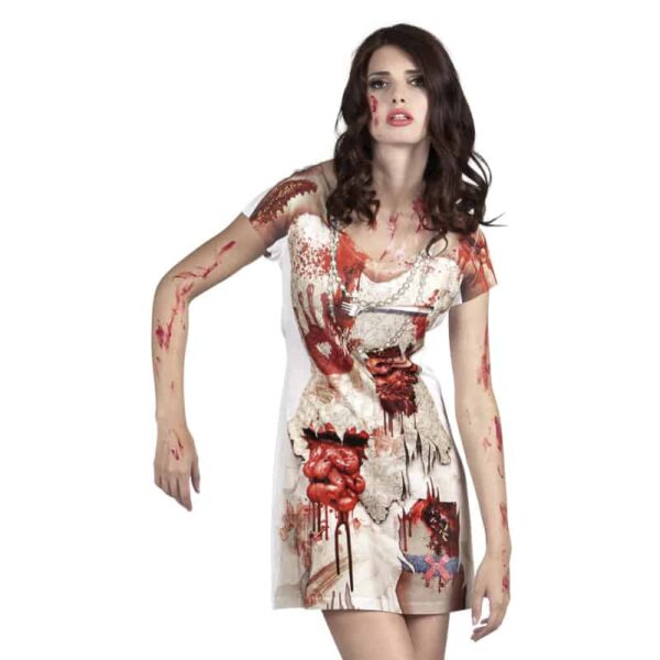 Fotorealistische jurk Zombie bride (L)