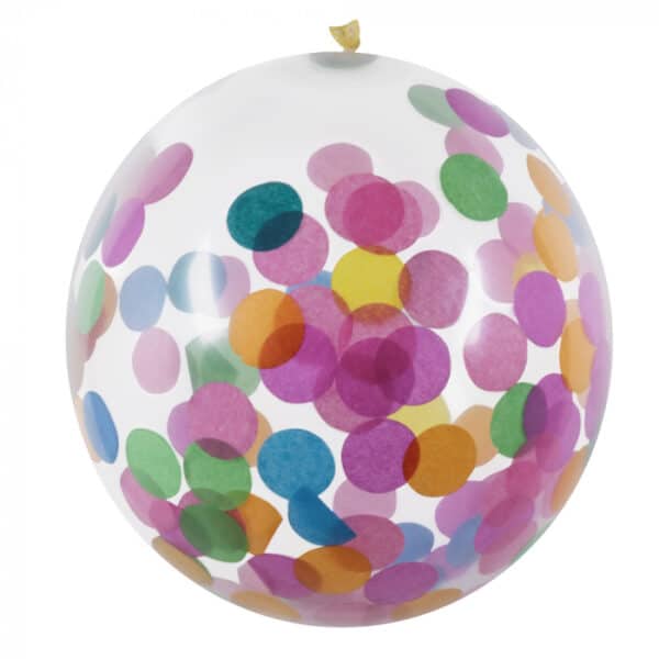Set Confetti ballonnen multikleur 5 stuks - papier