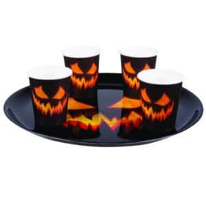 Set 10 papieren Borden Creepy Pumpkin (23 cm) Set 10 papieren Borden Creepy Pumpkin (23 cm)