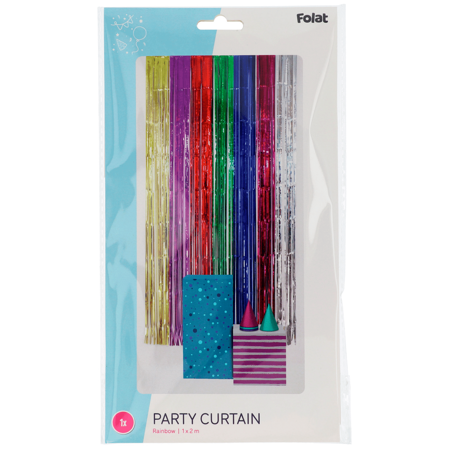 Deurgordijn folie Multikleur 2x1 meter - Afbeelding 3
