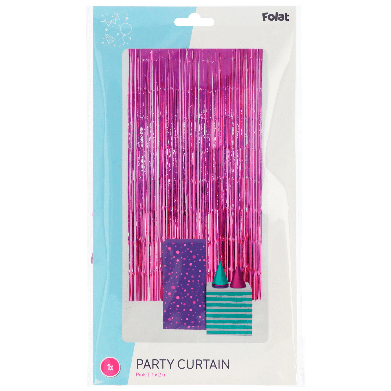 Deurgordijn folie Roze 2x1 meter - Afbeelding 4