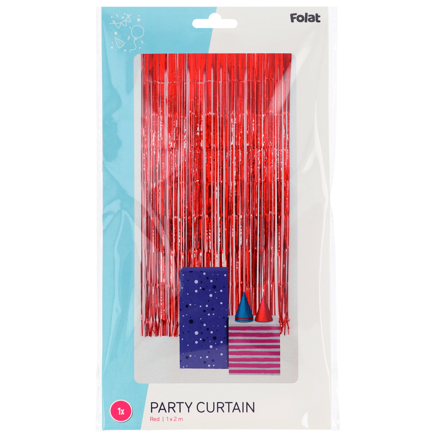 Deurgordijn folie Rood 2x1 meter - Afbeelding 3