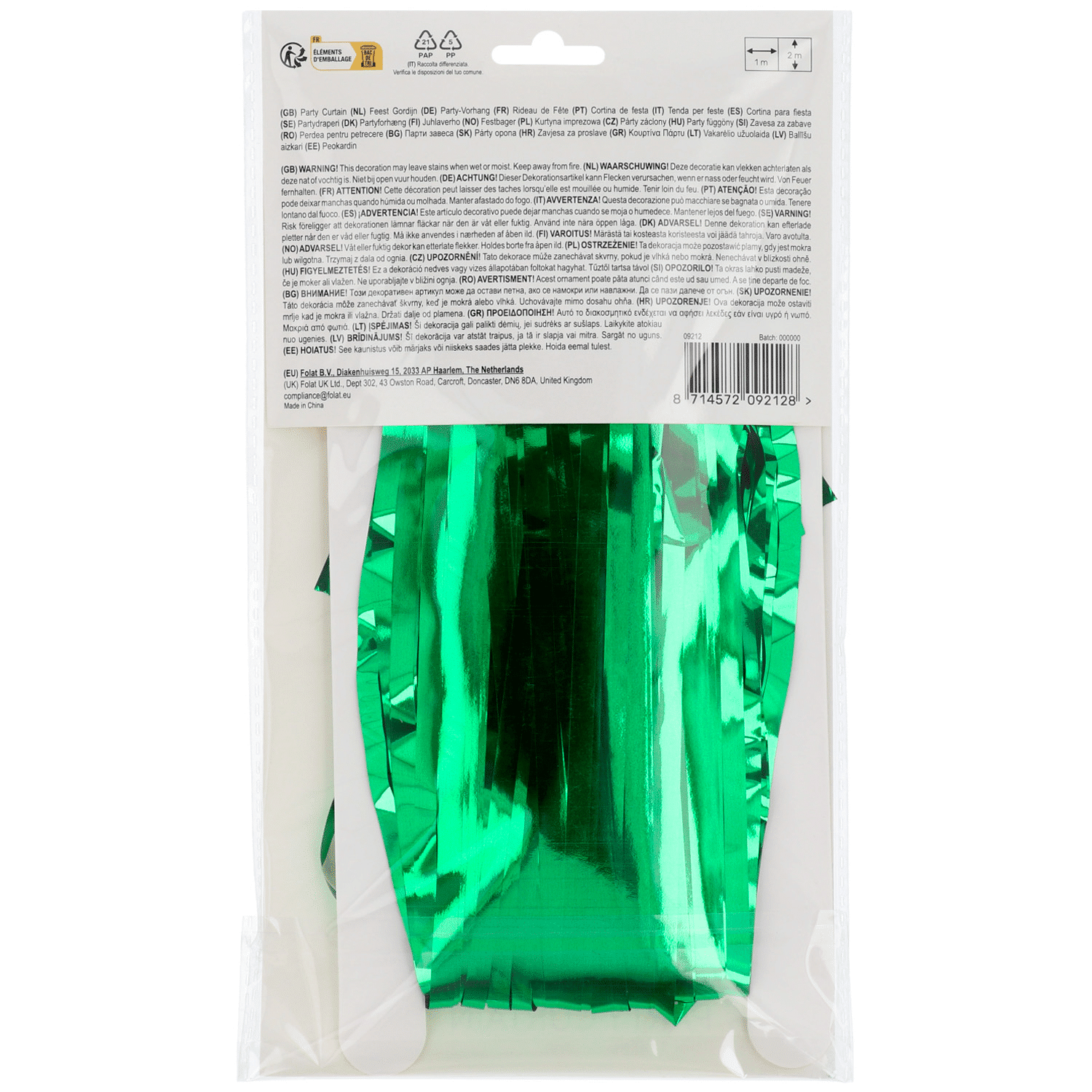 Deurgordijn folie Groen 2x1 meter - Afbeelding 3