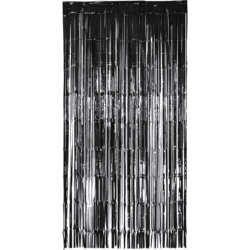Deurgordijn folie Zwart 2x1 meter