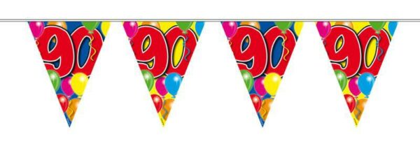 Vlaggenlijn 90 jaar Ballonnen (10 meter)