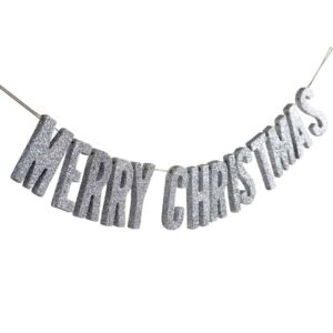 Christmas Metallics - Letters Merry Christmas Zilver