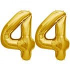 Folieballon Cijfer 44 Goud - 86 cm