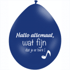 Ballonnen "Hallo allemaal" Boy 10 stuks lucht