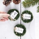 Rustic Christmas - Plaatskaart houder krans 4 stuks