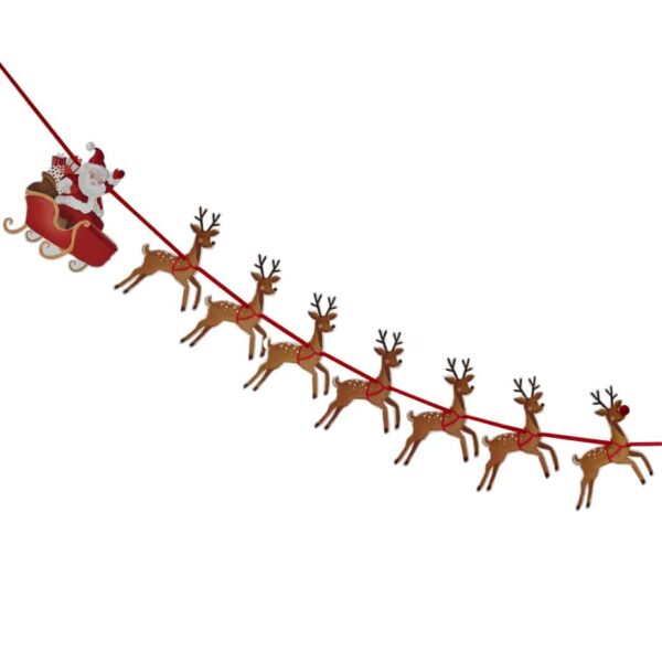 Christmas Snowman - Kerstman en rendieren slinger