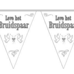 Vlaggenlijn Leve het Bruidspaar (6 meter) Vlaggenlijn Leve het Bruidspaar (6 meter)