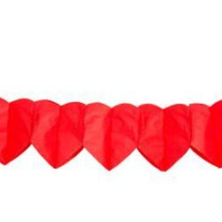 Mini slinger hartjes rood (6 meter)