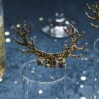 Gold Christmas - Gouden gewei glas decoratie (10 stuks)