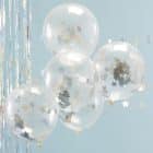 Jolly Good Vibes - Ballon gevuld met holografische ster confetti Ø 28 cm - 5 stuks