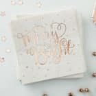 Metallic Star - Servetten Merry & Bright Rose Goud 20 stuks