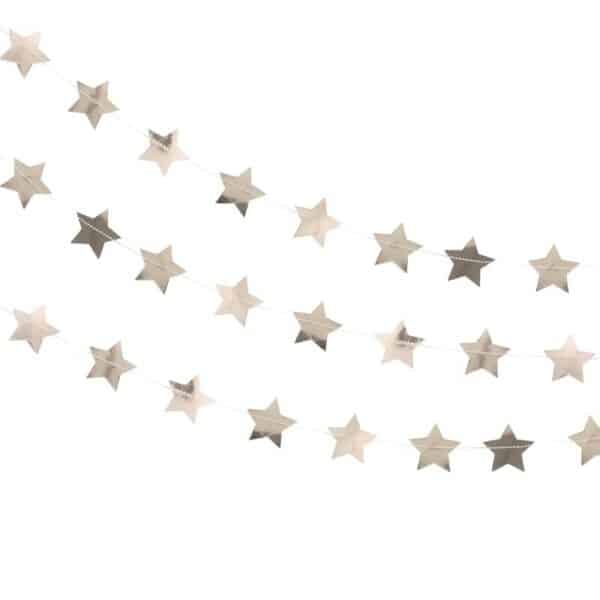 Metallic Star - Ster slinger - Rose Gold - 5 meter