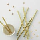 Metallic Star – Gouden Rietjes (25 stuks)