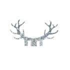 Silver Christmas - Zilveren gewei glas decoratie (10 stuks)