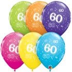 Ballonnen (28 cm) Tropical 60 jaar assorti/ 25 stuks