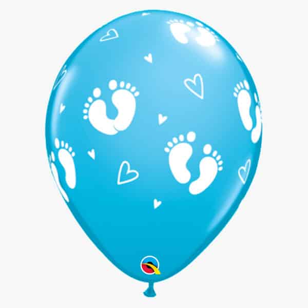 Ballonnen baby voetprint (25 stuks)