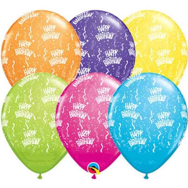 Meerkleurige Happy Birthday Ballonnen 28cm - 25 stuks