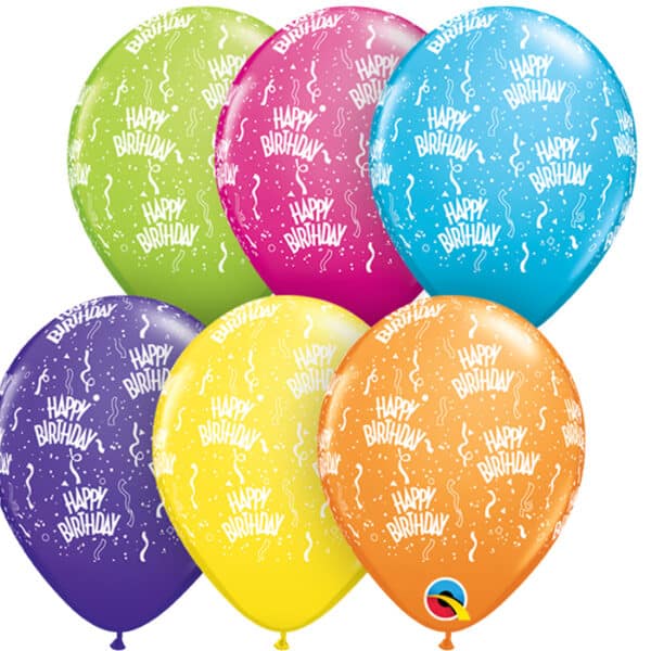 Meerkleurige Happy Birthday Ballonnen 13cm - 100 stuks
