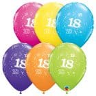 Ballonnen (28 cm) Tropical 18 jaar assorti/ 25 stuks