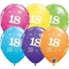 Ballonnen (28 cm) Tropical 18 jaar assorti/ 25 stuks