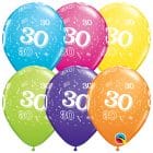 Ballonnen (28 cm) Tropical 30 jaar assorti/ 25 stuks