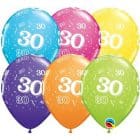 Ballonnen (28 cm) Tropical 30 jaar assorti/ 25 stuks