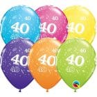 Ballonnen (28 cm) Tropical 40 jaar assorti/ 25 stuks