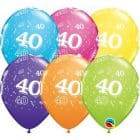 Ballonnen (28 cm) Tropical 40 jaar assorti/ 25 stuks