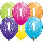 Ballonnen (28 cm) Tropical 1 jaar assorti/ 25 stuks